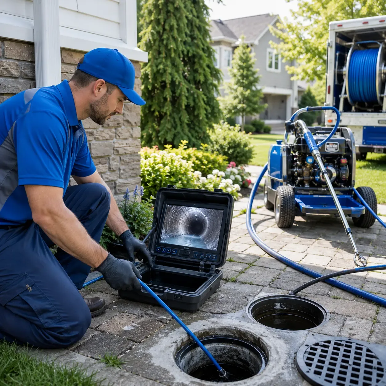 Outdoor drain cleaning professionals serving Caspian, MI